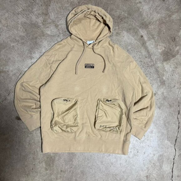 adidas Tan Hoodie with Front Pockets - Picture 3 of 8